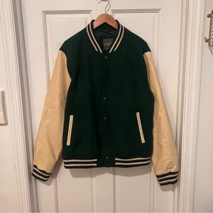 Primark Green and Cream Varsity Jacket
